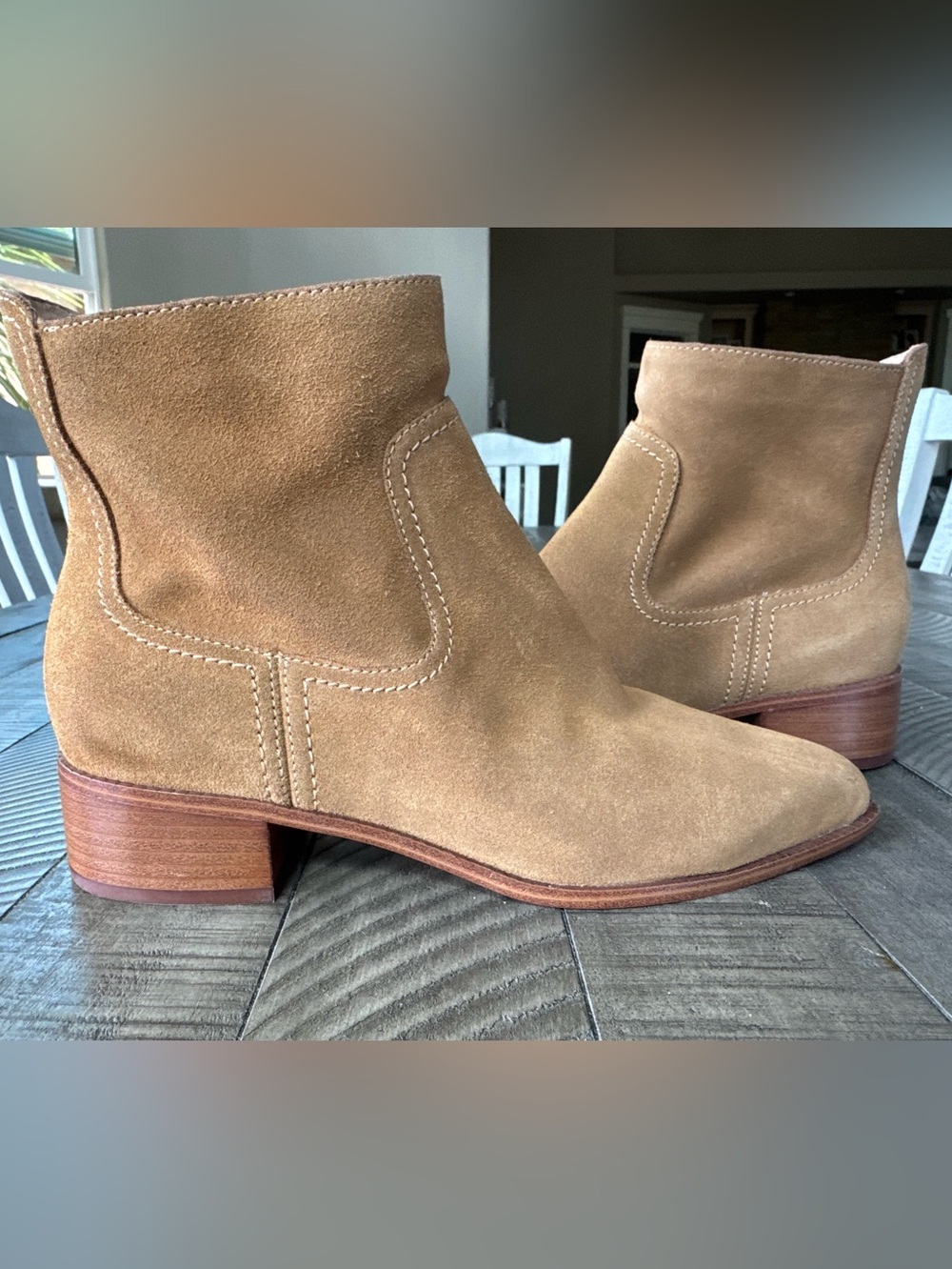 Cole Haan Naia Suede Chestnut Ankle Boots - Booties Women’s Size 8 B